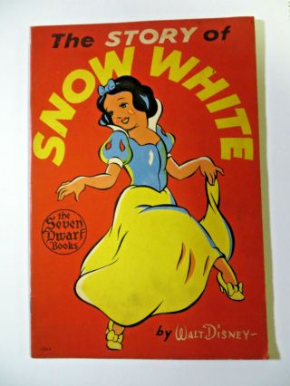 A Story Of Snow White - Disney Storybook - 1044 1938 Whitman Publishing Co.