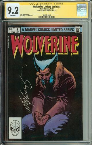 Wolverine Limited Series 3 Ss Cgc 9.  2 Auto Chris Claremont Signed