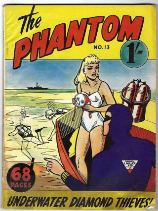 1961.  " The Phantom " Picture Comic 13.  L.  Miller " Underwater Diamond Thieves "