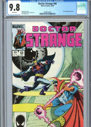 Doctor Strange 68 Cgc 9.  8 White Pages Black Knight App Marvel Comics 1984