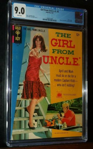 1967 The Girl From U.  N.  C.  L.  E.  Uncle 3 Gold Key Comics Cgc 9.  0 Vf/nm