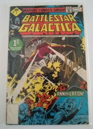 Battlestar Galactica 1 (marvel,  1979) Sign By Stan Lee Very Rare Uncertified.