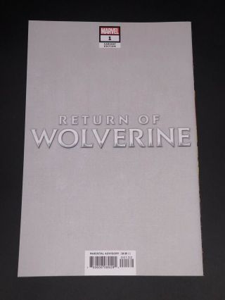 Return Of Wolverine 1 Steve McNiven Virgin 1:700 Variant NM Marvel Comics 2