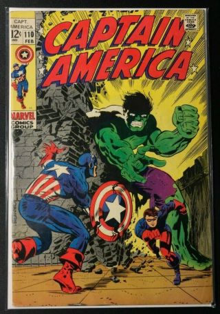 Captain America (1st Series) 110 1969 Fine/very Fine (fn/vf) (7.  0)