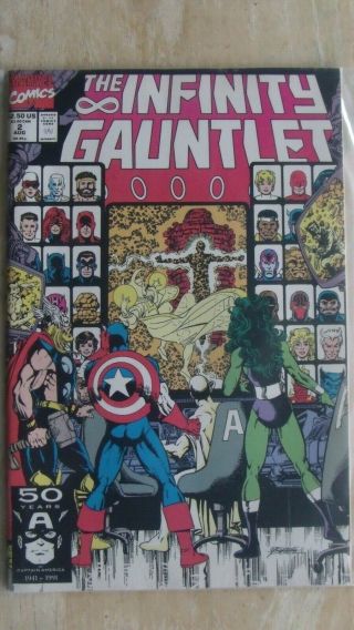 The Infinity Gauntlet Mini Series.  Issues 1,  2,  & 3 1991 Grade 9 2
