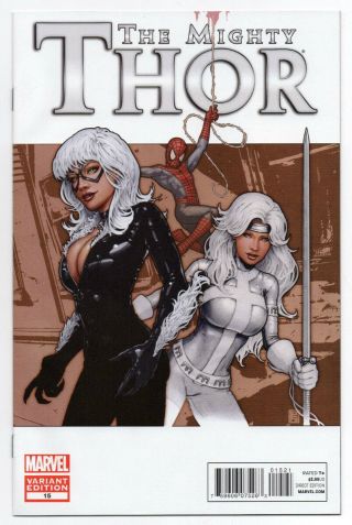 Mighty Thor 15 Asm In Motion Variant Christopher Black Cat Silver Sable Marvel
