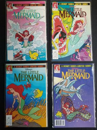 1992 Disney Comics The Little Mermaid Comic Books 1 - 4 Limited Series Complete