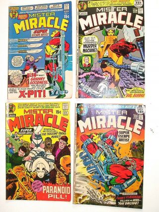 9 Different Early Mister Miracle Comics (1971 - 3),  2,  3,  5,  6,  7,  10,  11,  12,  1