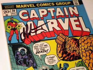 Captain Marvel 26 - May,  1973 - (1st Thanos Cover - Signed By Jim Starlin Art)
