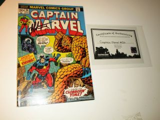 Captain Marvel 26 - May,  1973 - (1st Thanos Cover - Signed by Jim Starlin art) 4