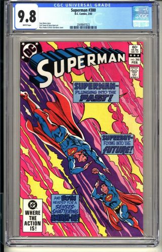 Superman 379 Cgc 9.  8 Wp Nm/mt Dc Comics 2/83 Superboy Prime Appearance Vol 1