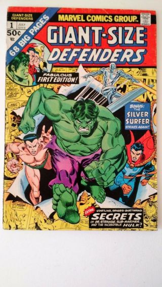 Giant Size Defenders 1 Vg,  W/ Solo Silver Surfer Story By Jack " King " Kirby