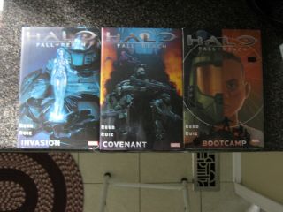 Halo Fall Of Reach: Bootcamp,  Covenant,  Invasion Hard Back Reed Ruiz Marvel Xbox