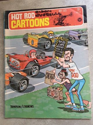 May 1970 Hot Rod Cartoons Auto Racing Drag Race Car Comic Book Toons