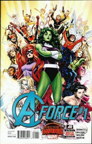 A - Force 1 1st Print Secret Wars All Female Avengers Marvel 2015