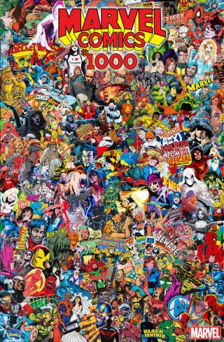 Marvel Comics 1000 Garcin Collage Variant Marvel Comics Spider - Man Hulk