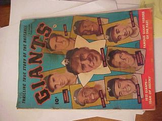 Rare 1952 Golden Age Thrilling True Story Of The Baseball Giants