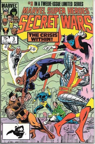 Marvel - Heroes Secret Wars Comic Book 3 Marvel 1984 Near Unread