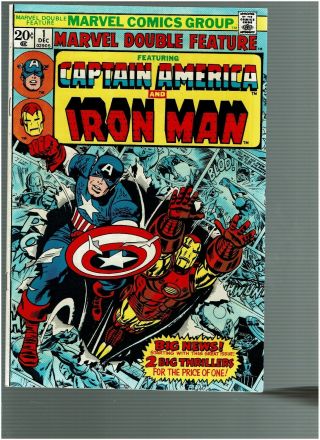 Marvel Double Feature 1 Featuring Captain America And Iron Man 1973 Vf,
