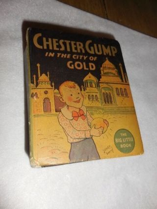 1935 Chester Gump In The City Of Gold Blb Big Little Book 1146 Fine
