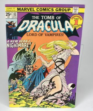 Marvel The Tomb Of Dracula 43 Comic Book Signed By Bernie Wrightson