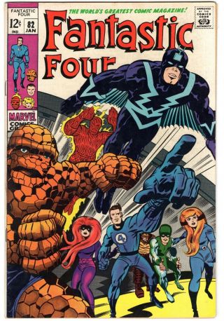 Fantastic Four 82 1969 Jack Kirby Black Bolt Inhumans Marvel Silver Age Comic
