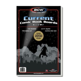 1 Case 1000 Bcw Current Comic Backing Boards - 6 3/4 X 10 1/2