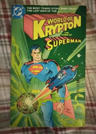 Superman World Of Krypton 1982 First Print; Rare; Out Of Print Television Series