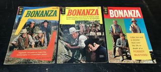 Bonanza 2,  11 & 26 Gold Key Silver Age 1963 Comics 12 Cents Western Tv Show