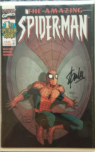 Nm/m: " Spider - Man 1.  " Dynamic Forces Limited To 1500.  Signed Stan Lee
