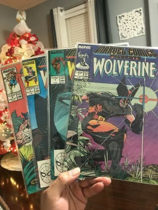 Comics Wolverine 1,  2,  3,  4 (sep 1988,  Marvel).