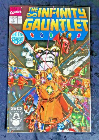 Sharp Vf 1992 Marvel Infinity Gauntlet Comic Book Set 1 2 3 4 5 6 Thanos Perez