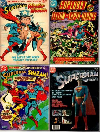 Dc Tabloids Superman Vs Wonder Woman,  Vs Shazam,  Superboy & Legion,  Movie
