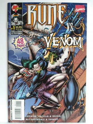 Rune Vs.  Venom 1 Nm - 9.  2 - First Winged Venom - Key Comic 1995 Donny Cates