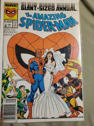 The Spider - Man Annual 21 (1987,  Marvel) inside a cardboard slipcover. 3