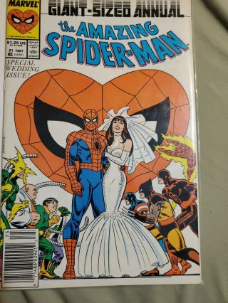 The Spider - Man Annual 21 (1987,  Marvel) inside a cardboard slipcover. 4