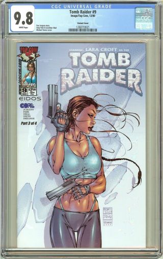 Tomb Raider 9 Cgc 9.  8 White Pages 1268710021 Michael Turner Cover