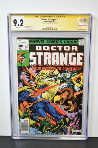 Doctor Strange 22 1977 Cgc Grade 9.  2 Signature Series Signed By Marv Wolfman C1