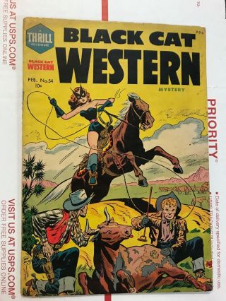 Black Cat Western Mystery 54 1955 Golden Age Comic