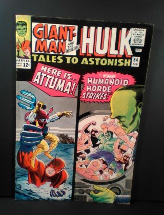 Silver Age Marvel Comic Book Tales To Astonish 64 (error Made With 2 Covers)