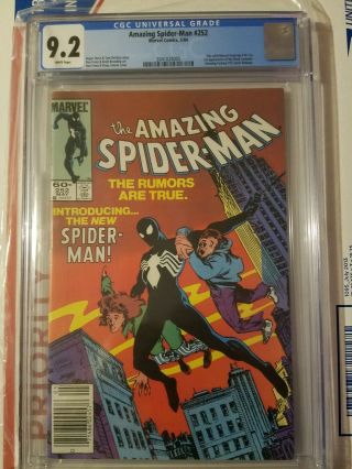 The Spider - Man 252 (may 1984,  Marvel) Cgc 9.  2 First Black Outfit