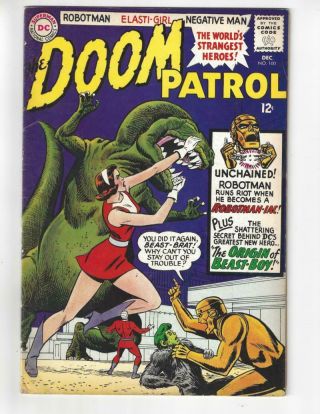 Doom Patrol 100/silver Age Dc Comic Book/2nd App & Origin Of Beast Boy/fn