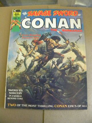 Marvel 1974 The Savage Sword Of Conan 1 Boris Key Gil Kane F/vf