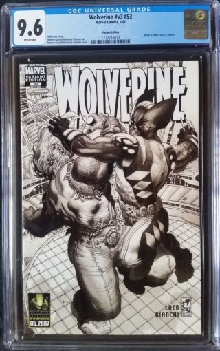 Wolverine (2003 2nd Series) 53 B&w Variant Cgc 9.  6