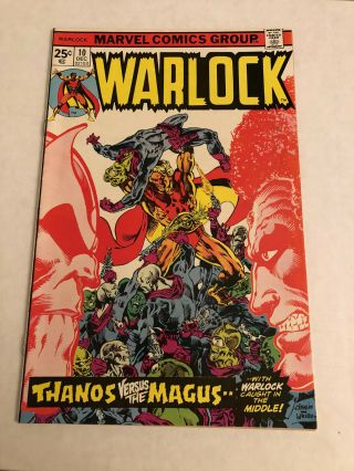 Warlock 10 (1975) Thanos Vs Magus Signed By Jim Starlin