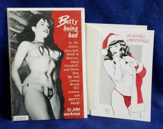 Betty Being Bad 1990 Bettie Page Eros Comix Steve Woron Christmss Print