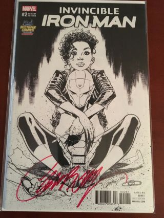 Invincible Iron Man 2 Sketch Variant J Scott Campbell Signed W/ Midtown Excl