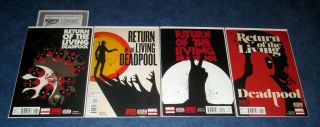 Return Of The Living Dead Pool 1 (signed) 2 3 4 1st Print Set Marvel Bunn