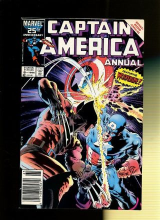 Captain America Annual 8 Fn,  6.  5 1 Book 1st Tess - One & Overrider Wolverine