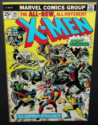 X - Men 96 1975; Marvel; 7.  5 (vf -) " Night Of The Demon " Cockrum Art Bv$56 35 Off